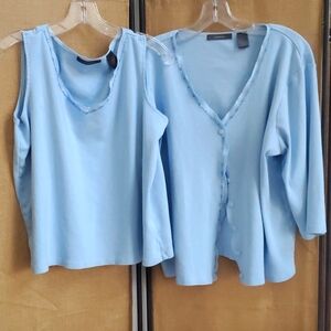 Liz Claiborne 2 piece set, Beaded, 100% Cotton